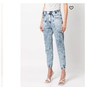 Retrofete cropped acid wash jeans Sz 25